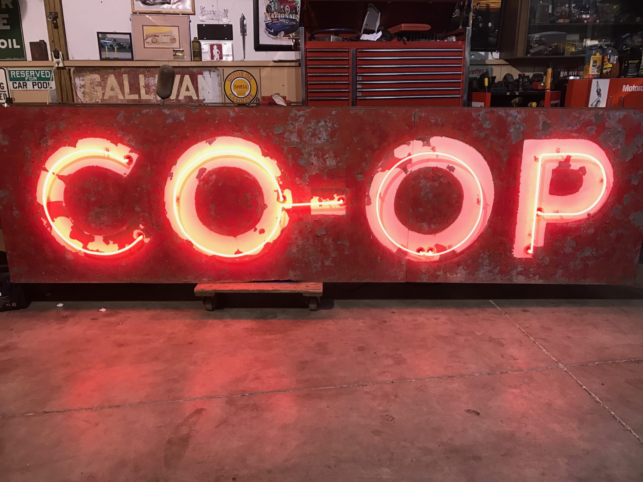 CO-OP neon sign – SOLD – Fannie Sterling 1884